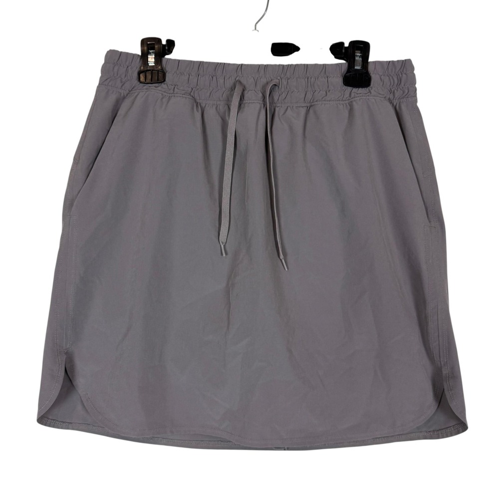 RBX Skort Womens Large Gray Athletic Drawstring Lined Shorts Pockets Running